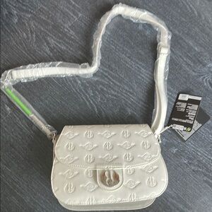White Embossed Star Wars  Crossbody Bag